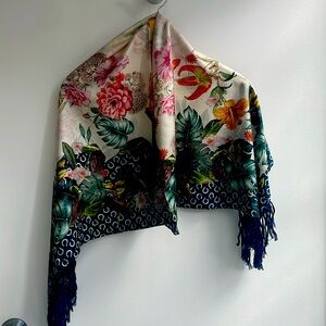 Johnny Was Floral Multicolor Scarf